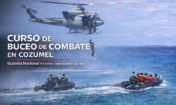 Guardia Nacional realiza curso de buceo de combate en Cozumel
