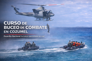 Guardia Nacional realiza curso de buceo de combate en Cozumel