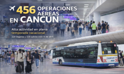 Aeropuerto de Cancún registra 456 operaciones aéreas en plena temporada vacacional