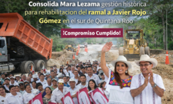 Mara Lezama impulsa rehabilitación del ramal a Javier Rojo Gómez en el sur de Quintana Roo