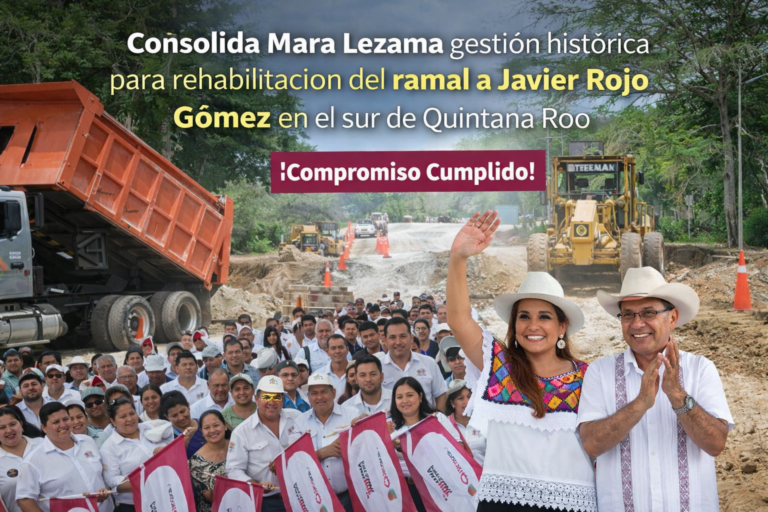 Mara Lezama impulsa rehabilitación del ramal a Javier Rojo Gómez en el sur de Quintana Roo