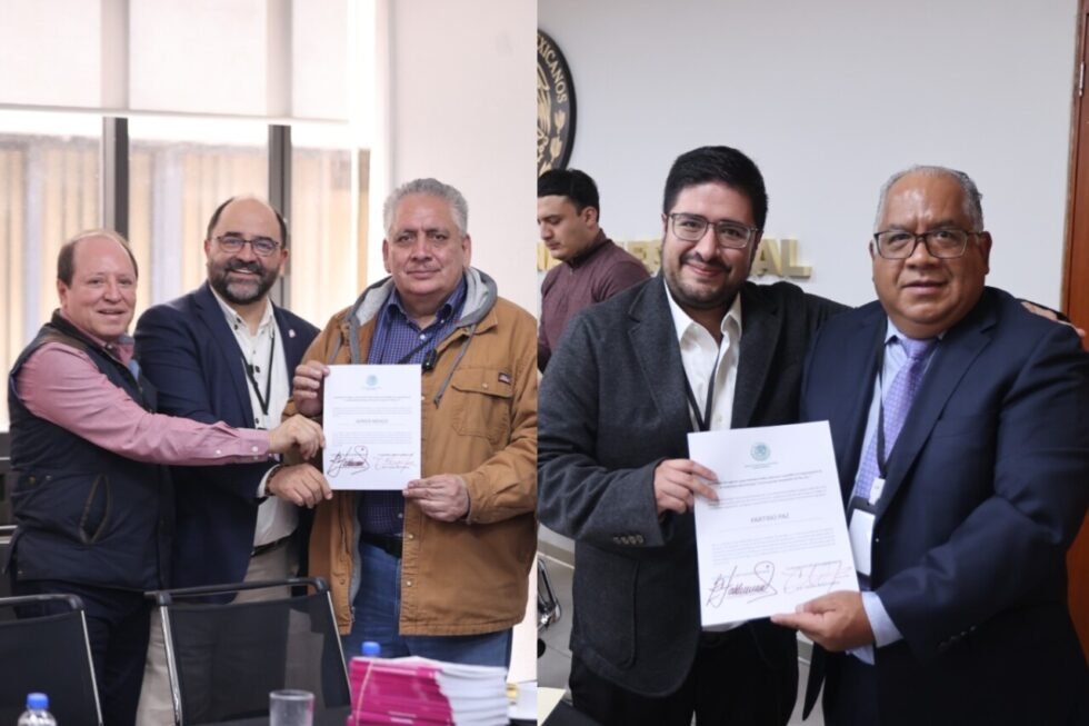 INE entrega constancias que acreditan a Somos México y PAZ como nuevos partidos políticos