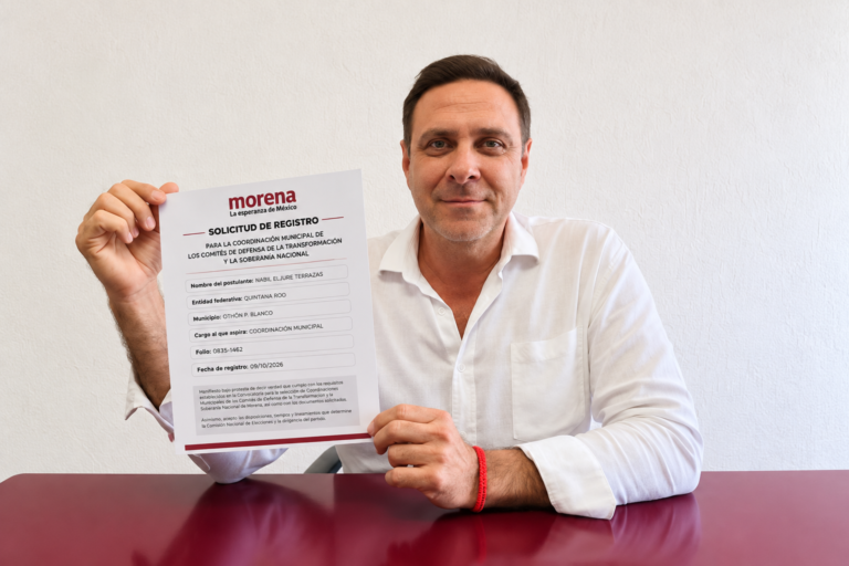 Nabil Eljure se registra para la Coordinación Municipal de Morena en Othón P. Blanco