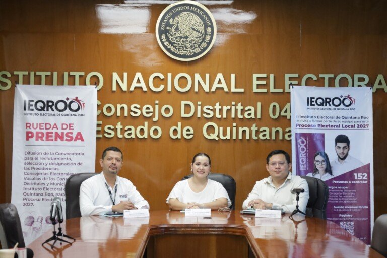 IEQROO ofrece 152 puestos de trabajo para integrar consejos electorales en Quintana Roo